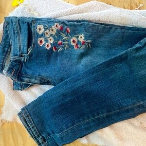 Floral embroidery Liz Claiborne jeans
